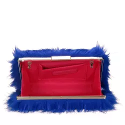 Faux Fur Hard Case Clutch