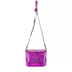 Metallic Small Flapover Cross Body