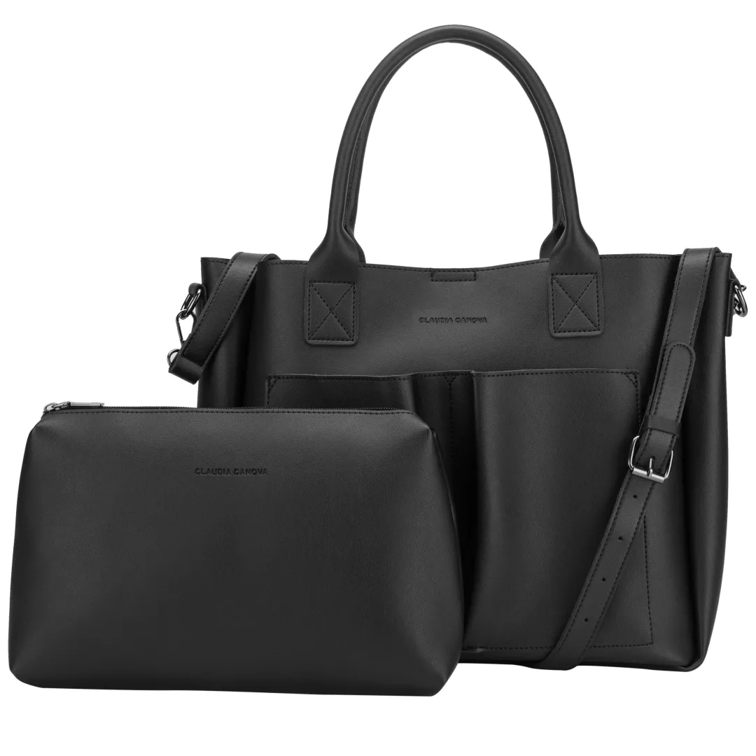 Megan Xl Front Pocketed Tote Bag