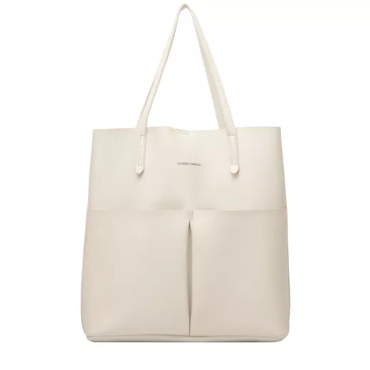 Unlined Pocket Shopper Tote Bag Model