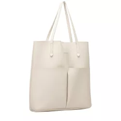 Unlined Pocket Shopper Tote Bag